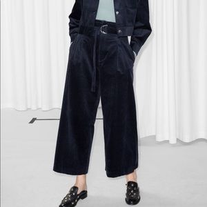 &other stories corduroy trousers with belt